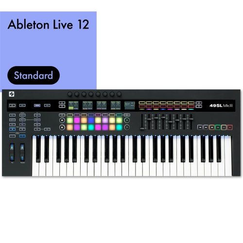 Novation 49SL MKIII MIDI Keyboard Controller + Ableton Live 12 Standard Bundle Deal