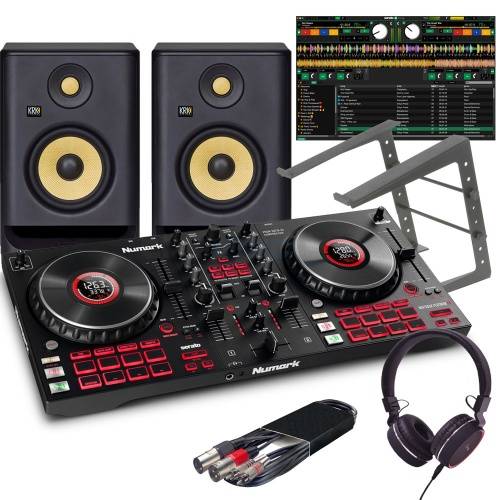 Numark Mixtrack Platinum FX, KRK RP5 G4, Laptop Stand & Headphones