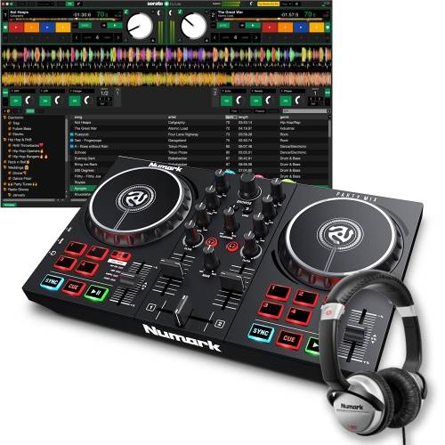 Numark Party Mix II + HF125 Headphones Bundle