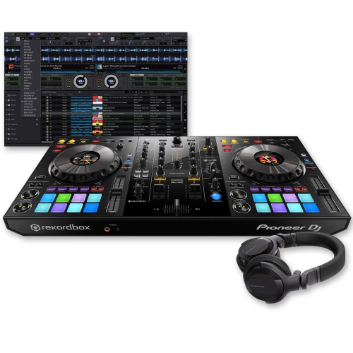 Pioneer DJ DDJ-800, Rekordbox DJ + HDJ-CUE1 Headphones Bundle