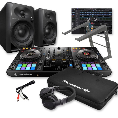 Pioneer DJ DDJ-800 + DM-40 Speakers, Carry Bag, HDJ-CUE1 Headphones & Laptop Stand