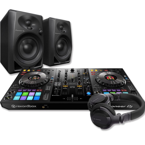 Pioneer DJ DDJ-800 Controller, HDJ-CUE1 Headphones, DM-40 Speakers Bundle