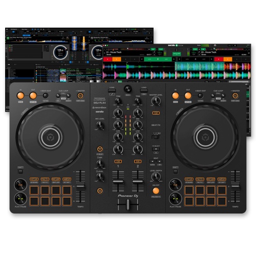 Pioneer DJ DDJ-FLX4 Rekordbox & Serato DJ Compatible, 2-Channel DJ Controller