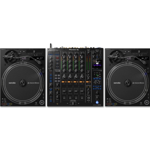 Pioneer DJ 2x PLX-CRSS12 Turntables & DJM-A9 Mixer Bundle