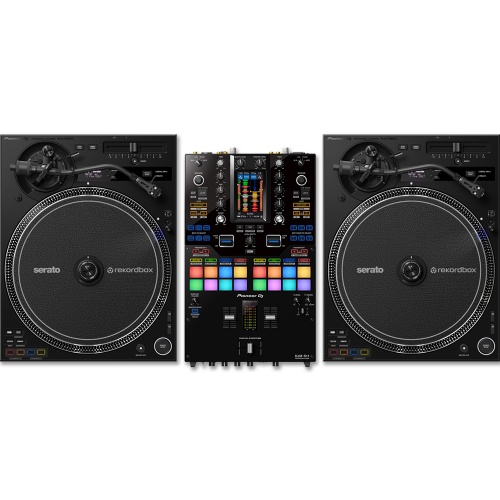 Pioneer DJ 2x PLX-CRSS12 Turntables & DJM-S11 Mixer Bundle