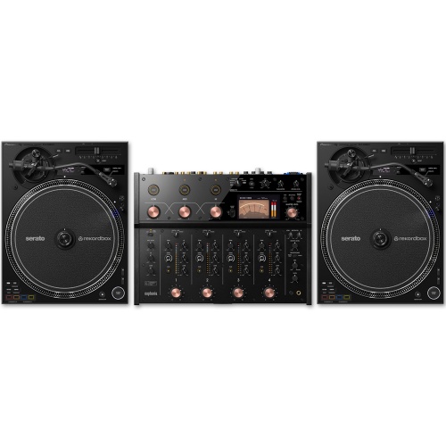 Pioneer DJ PLX-CRSS12 (Pair) + AlphaTheta Euphonia Rotary DJ Mixer Bundle Deal