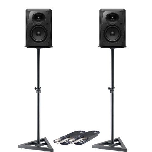 Pioneer DJ VM-70 (Pair) + Stands & Cables Bundle Deal