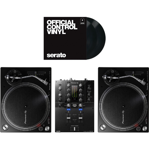 Pioneer DJ PLX500 Turntables, DJM-S3 Mixer + Serato DVS & Control Vinyls
