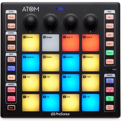 Presonus Atom, Production & Performance MIDI Pad Controller
