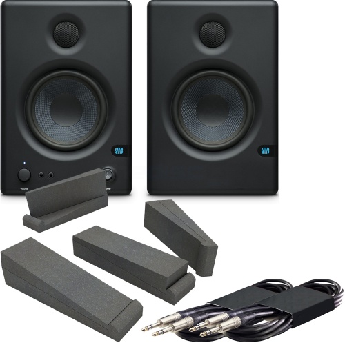 Presonus Eris E4.5 Monitors (Pair) + Isolation Pads + Leads Bundle