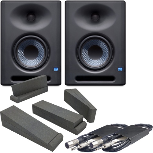 Presonus Eris E5XT Active Studio Monitors + Pads & Leads Bundle Deal
