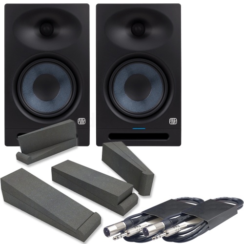 Presonus Eris Studio 8 Active Studio Monitors + Pads & Leads Bundle Deal