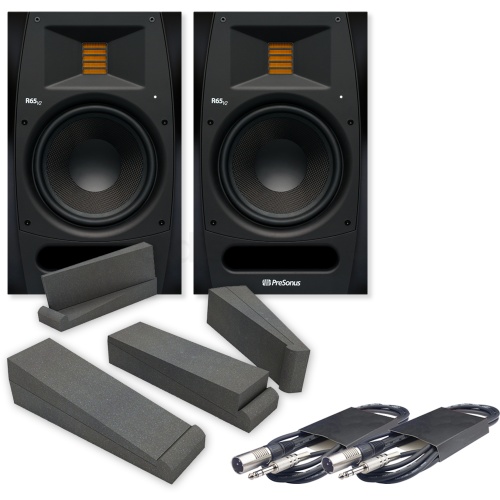 Presonus R65v2 AMT Active Studio Monitors + Iso Pads & Leads Bundle