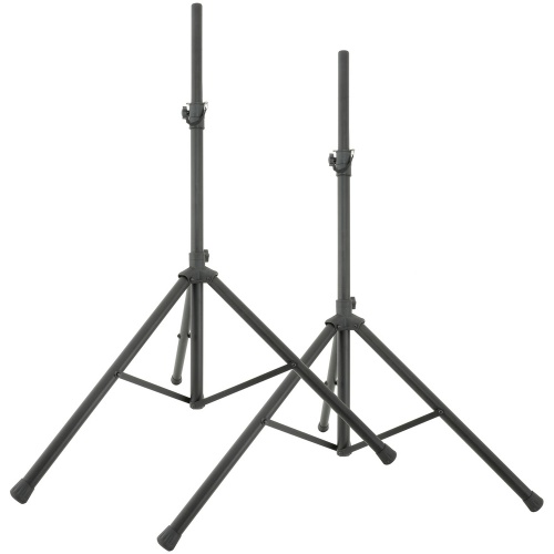 QTX Tripod PA Speaker Stands + Carry Case