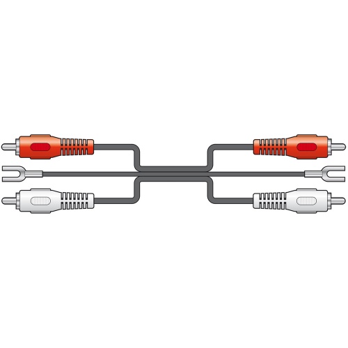 av:link RCA-RCA with Ground Wire for Turntables, 1.2 Metre (109.543UK)