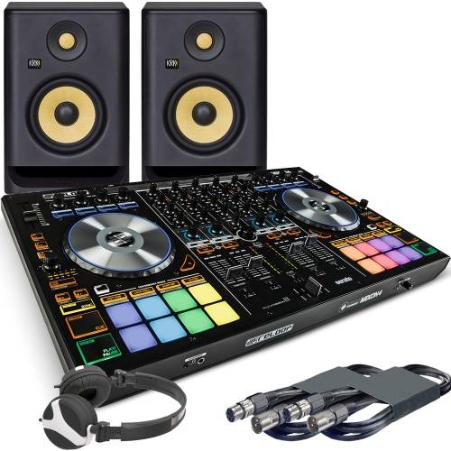 Reloop Mixon 4 DJ Controller, RP5 G4 Monitors + Headphones Bundle