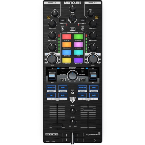 Reloop Mixtour Pro, 4-Deck DJ Controller for Algoriddim dJay Pro