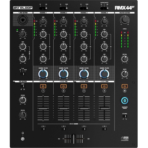 Reloop RMX-44 BT, 4-Channel DJ Mixer with Bluetooth