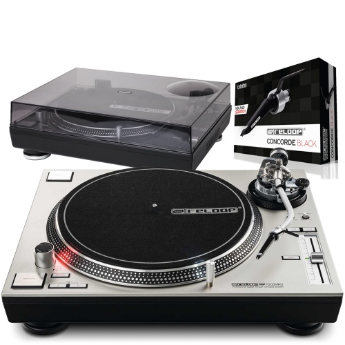 Reloop RP7000 MK2 Silver Turntable + Lid & Ortofon Cartridge Bundle Deal