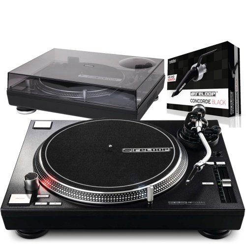 Reloop RP7000 MK2 Black Turntable + Lid & Ortofon Cartridge Bundle Deal