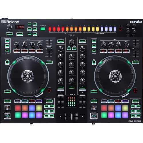 Roland DJ-505, 2 Channel Serato DJ Controller With Built-In TR Drum Machine