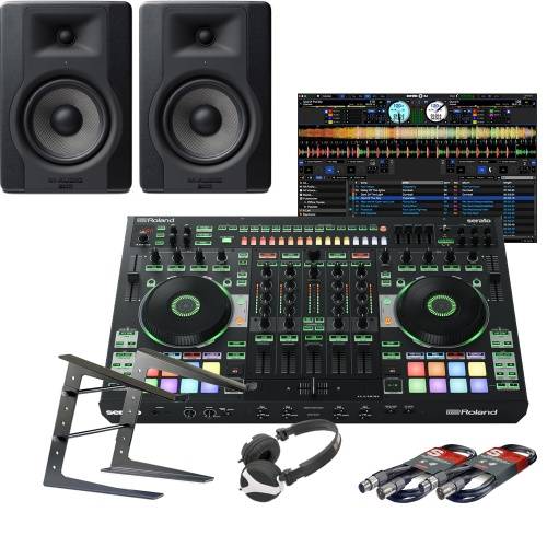 Roland DJ-808, Serato DJ, BX5 D3 Speakers, Laptop Stand & Headphones