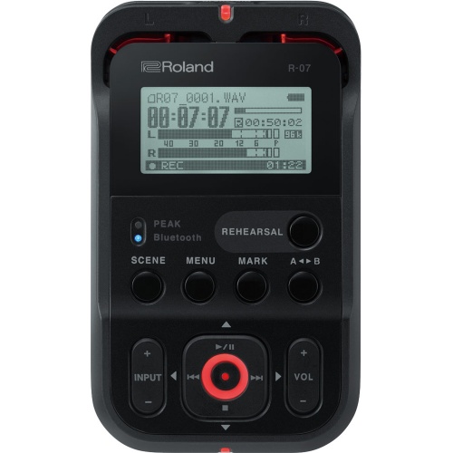 Roland R-07 High-Resolution Audio Recorder, Black