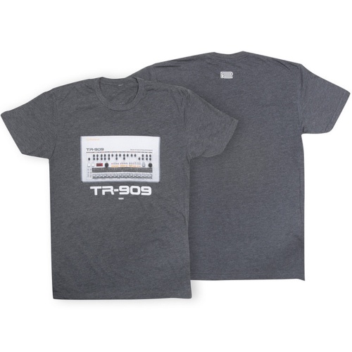Roland TR-909 Crew Neck T-Shirt, Charcoal