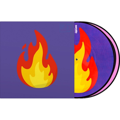Serato Emoji Series Control Vinyl 'Flame/Record' Pair