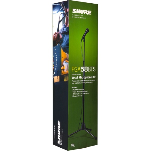 Shure PGA58 Cardioid Dynamic Vocal Microphone & Tripod Boom Stand