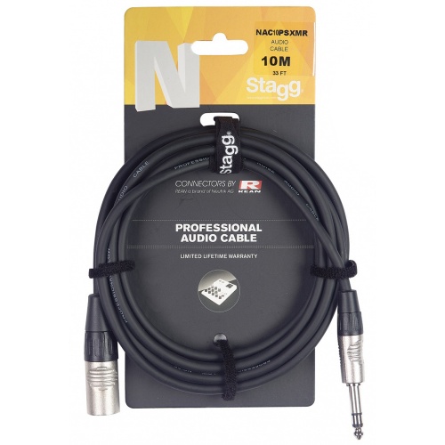 Stagg XLRm - Jack 10 Metre Balanced Audio Cable (NAC10PSXMR)