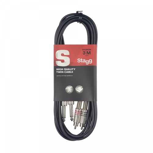 Stagg Jack - RCAm 3M Audio Cable (STC3PCM)