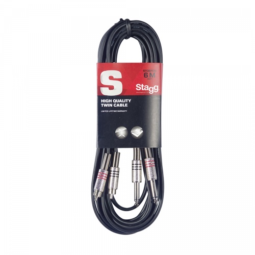 Stagg Jack - RCAm 6M Audio Cable (STC6PCM)