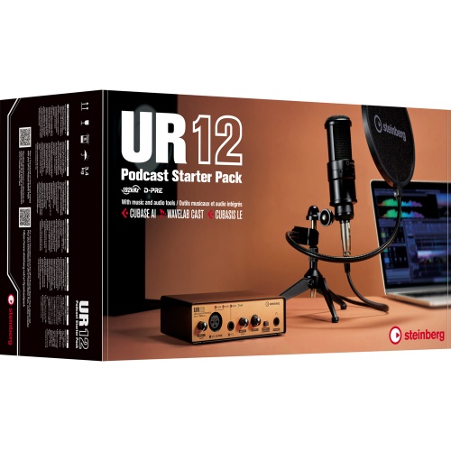 Steinberg UR12 Podcast Starter Pack, Inc. Wavelab Cast + Cubase AI & LE Software