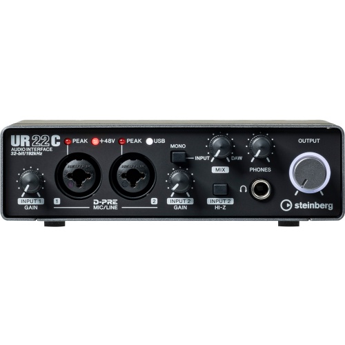 Steinberg UR22C, 2x2 USB-3 Audio Interface For PC/Mac/iOS With MIDI