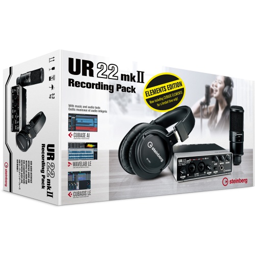 Steinberg UR22MKII Recording Pack Elements Edition, Inc. Interface, Headphones, Mic & Software