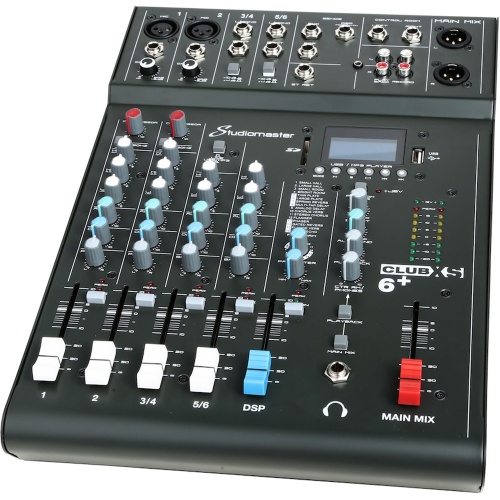 Studiomaster Club XS 8+, 6-Channel USB Mixer with Effects & Bluetooth