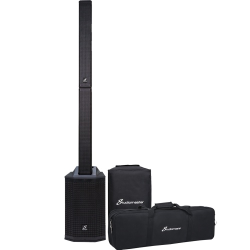 Studiomaster Direct 121MX Active Bluetooth Column Speaker System + Bags