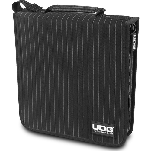 UDG Ultimate CD Wallet 128, Black/Grey Stripe