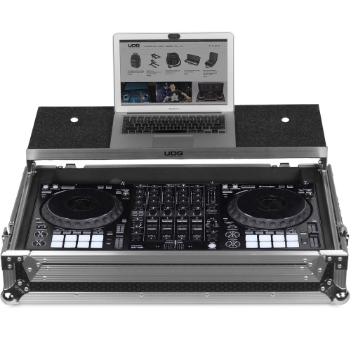 UDG Ultimate Flight Case Pioneer DJ DDJ-1000 Silver Plus, Shelf & Wheels