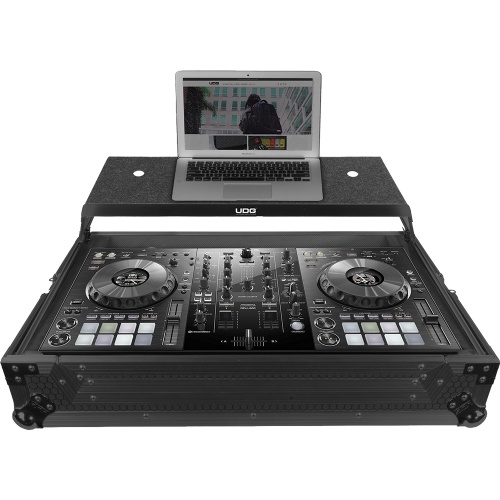 UDG Ultimate Flight Case, Pioneer DDJ-800 Black + Laptop Shelf