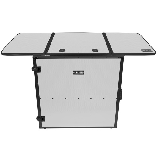 UDG Ultimate Fold Out DJ Table, White MK2 Plus with Wheels