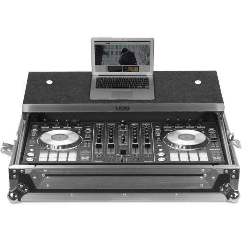 UDG Ultimate Flight Case Pioneer DDJ-RX/SX3 Silver Plus, Laptop Shelf