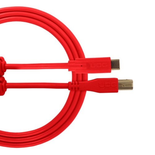 UDG USB-C to USB-B Straight Cable, Red 1.5 Metre
