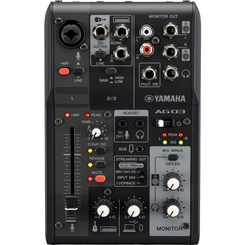 Yamaha AG03MK2 Black, Live Streaming Mixer