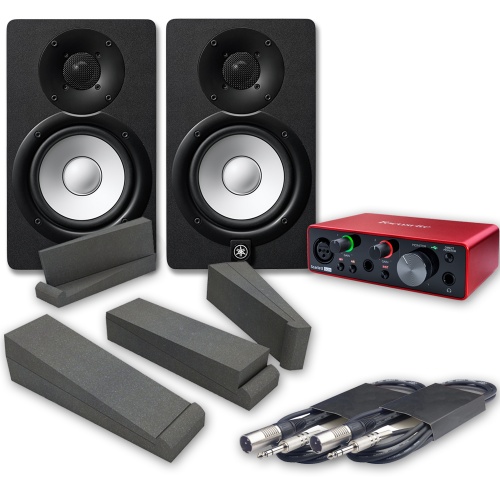 Yamaha HS5 (Pair) + Focusrite Scarlett Solo 3rd Gen, Pads & Leads