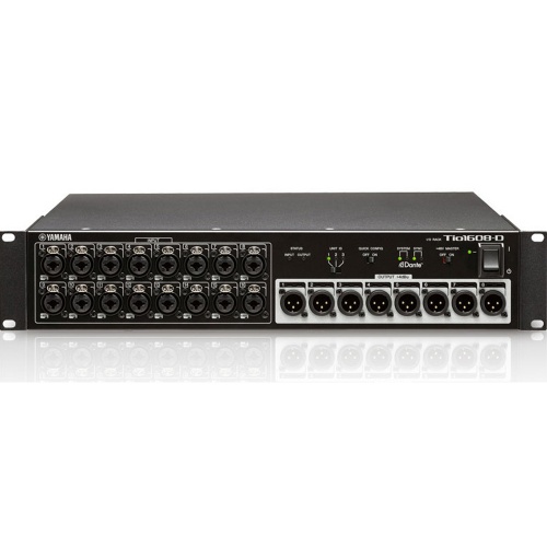 Yamaha Tio1608-D Dante-Equipped I/O Unit & Stagebox For TF Series Mixers. 16x Mic In, 8x Line Out Connectivity Rack